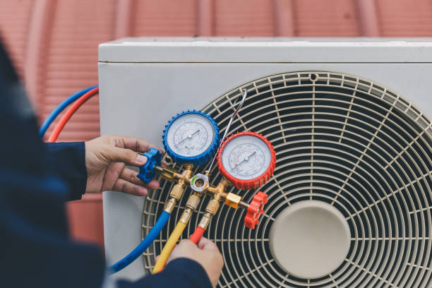 HVAC technician performing installation